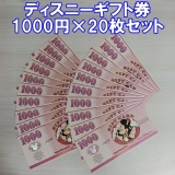 【送料無料】ディズニーギフトカード 1,000円券×20枚セット